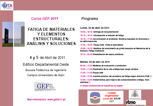 Course “Material and structural element fatigue: Analysis and solutions”